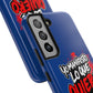 Funda para teléfono "Yo manifiesto lo que quiero" - Azul