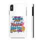 Funda para teléfono "Yo vivo en propio espacio y tiempo" - Blanco