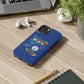 Funda para teléfono "Todo lo que veo en mi imaginación" - Azul
