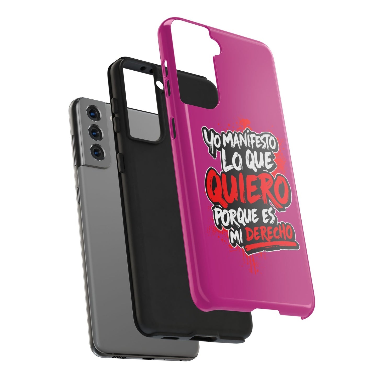 Funda para teléfono "Yo manifiesto lo que quiero" - Fucsia