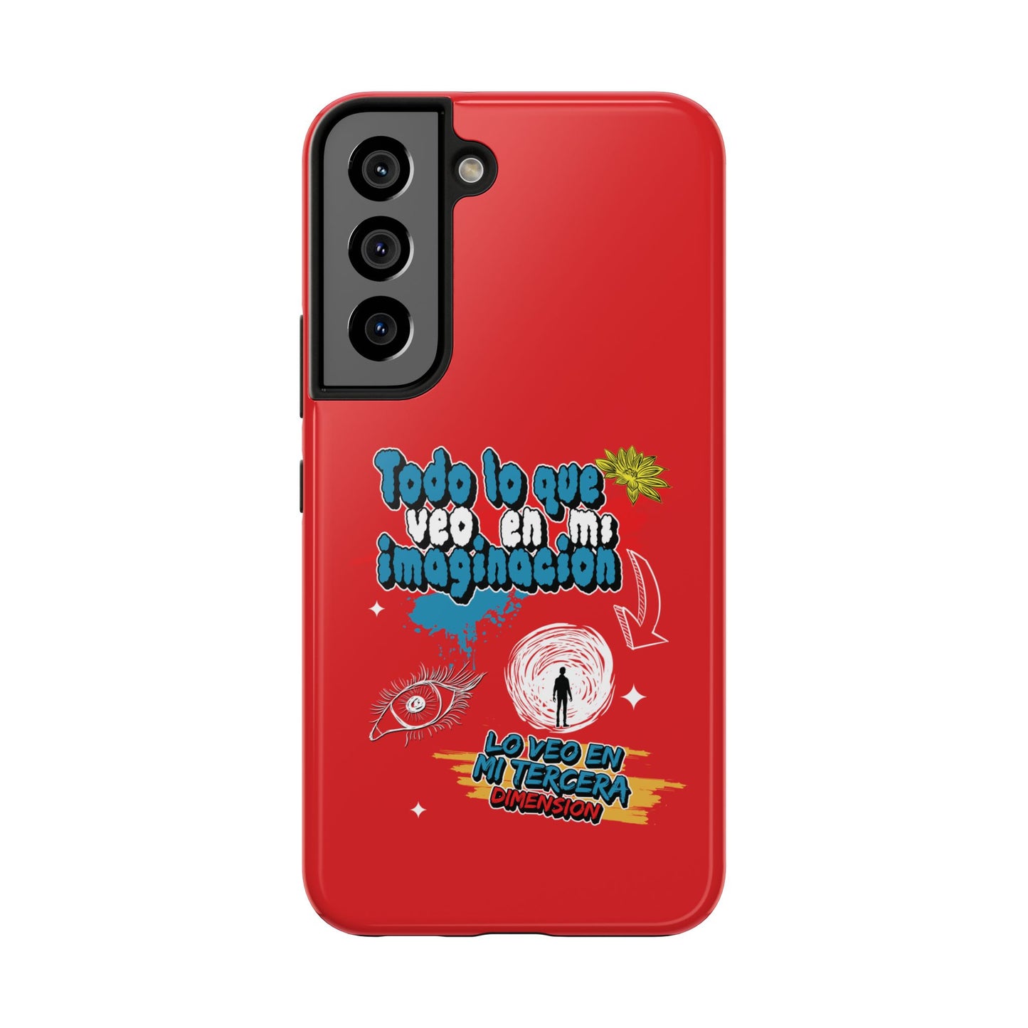 Funda para teléfono "Todo lo que veo en mi imaginación" - Rojo