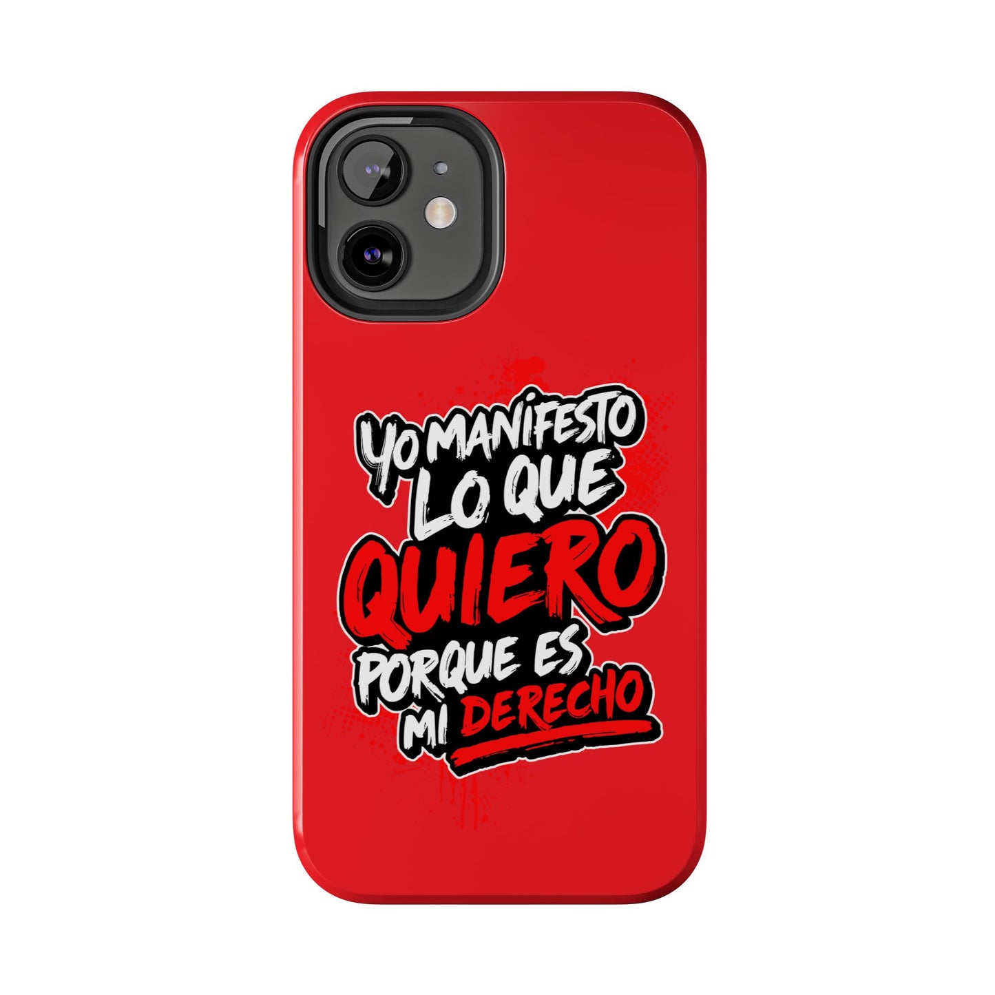 Funda para teléfono "Yo manifiesto lo que quiero" - Rojo