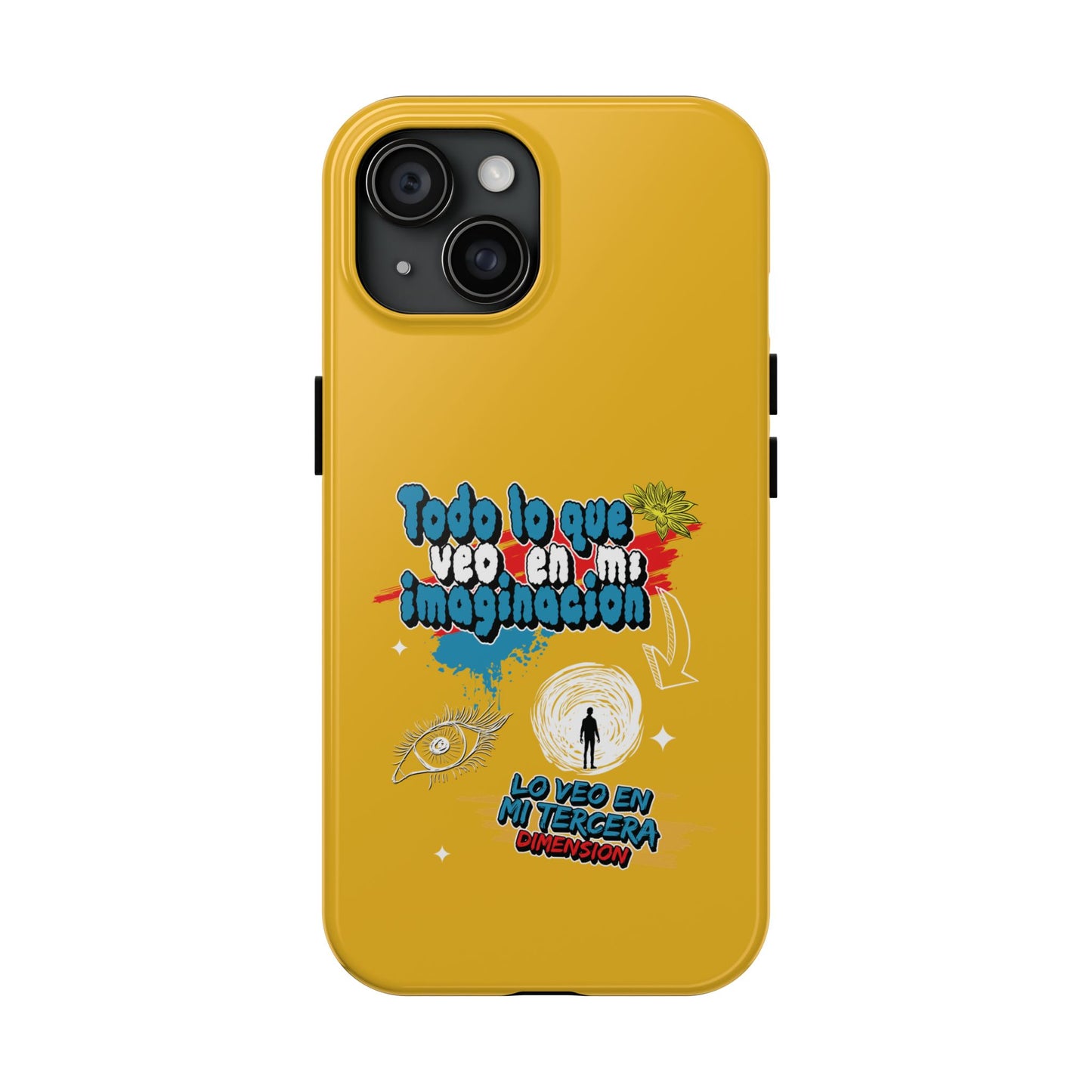 Funda para teléfono "Todo lo que veo en mi imaginación" - Amarillo