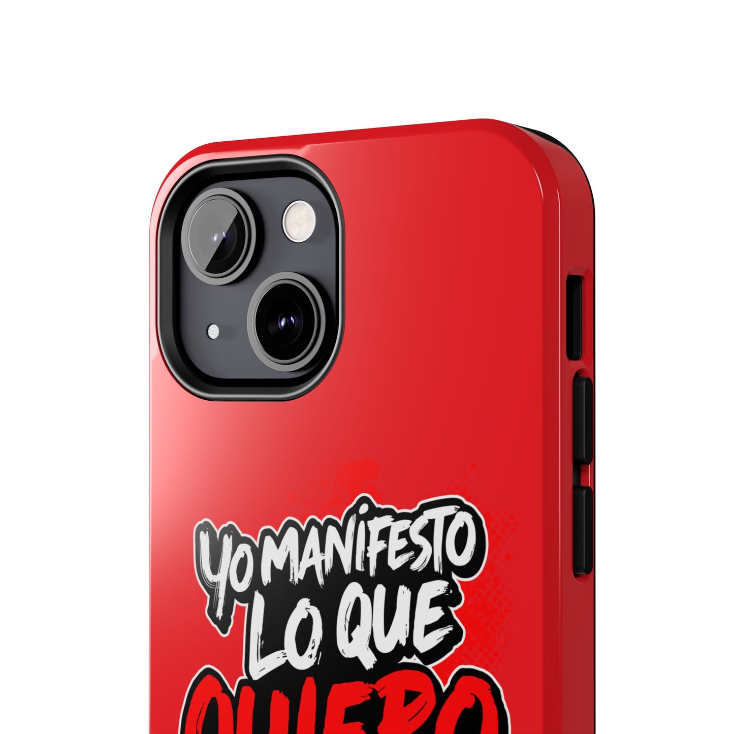 Funda para teléfono "Yo manifiesto lo que quiero" - Rojo