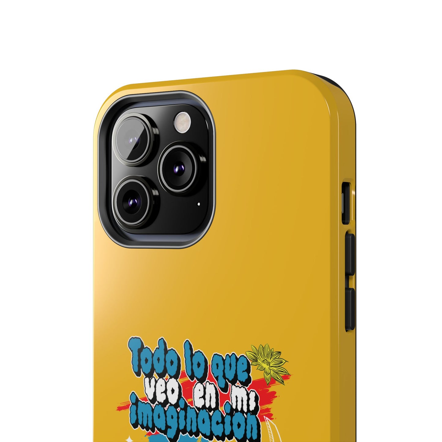 Funda para teléfono "Todo lo que veo en mi imaginación" - Amarillo