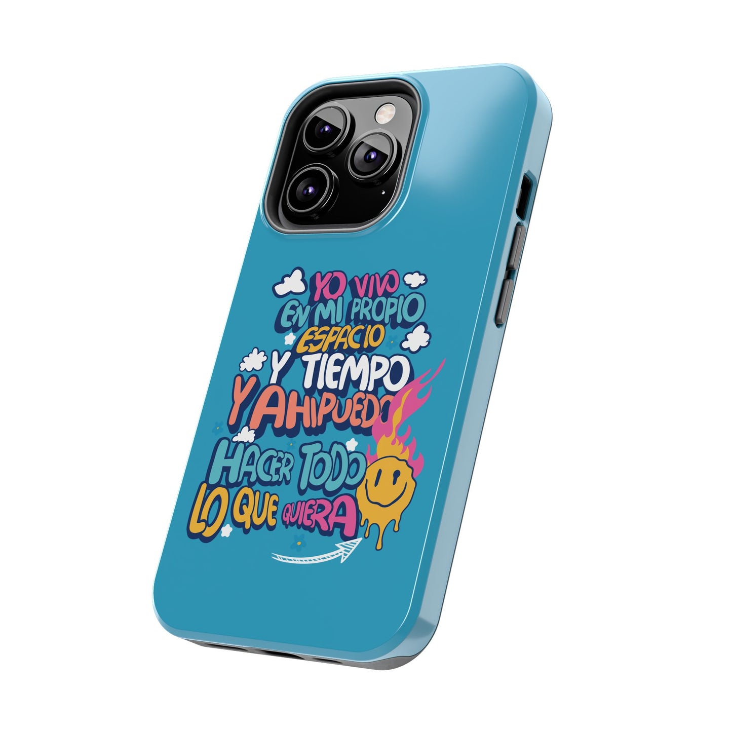 Funda para teléfono "Yo vivo en propio espacio y tiempo" - Turquesa