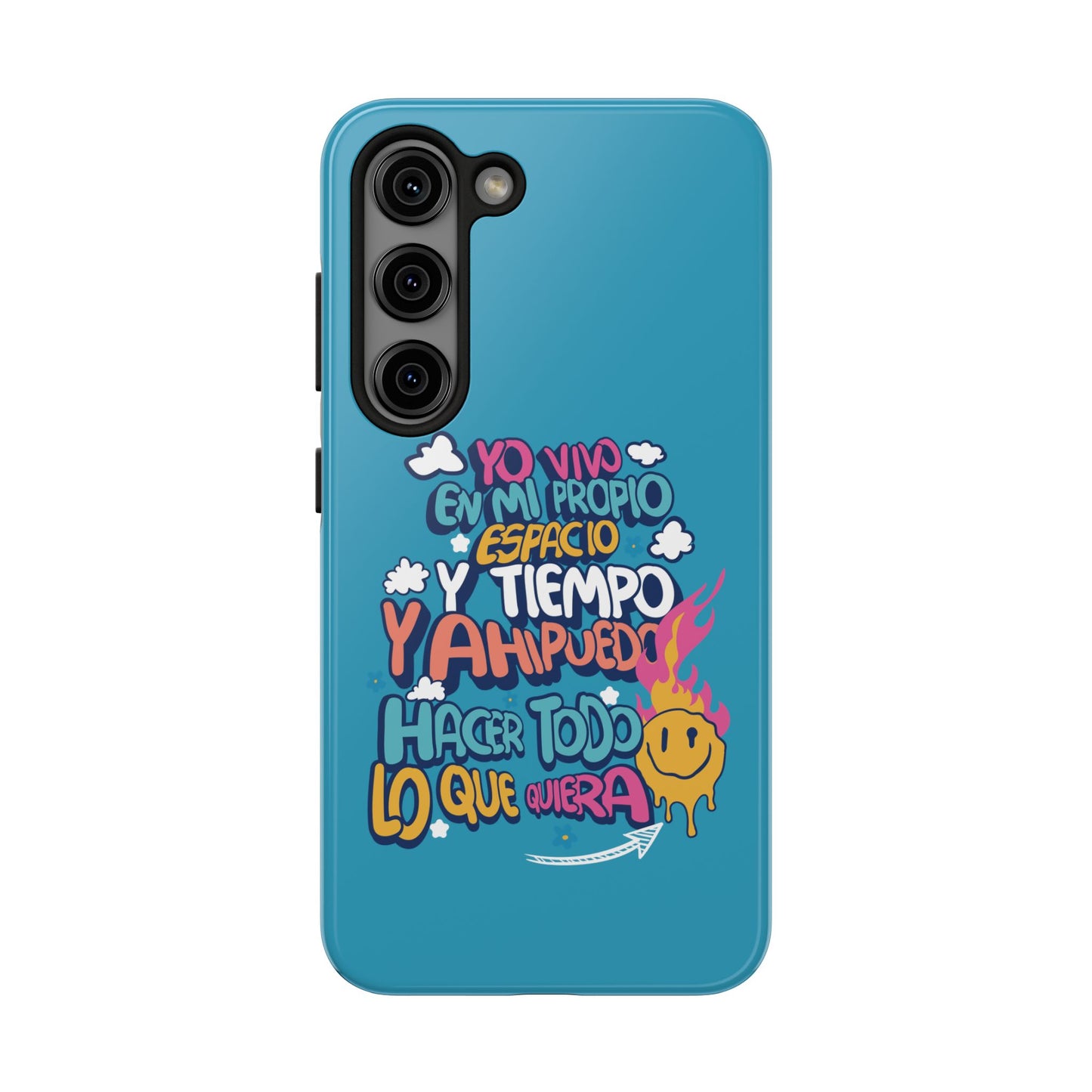 Funda para teléfono "Yo vivo en propio espacio y tiempo" - Turquesa