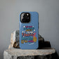 Funda para teléfono "Yo vivo en propio espacio y tiempo" - Celeste
