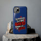 Funda para teléfono "Yo manifiesto lo que quiero" - Azul