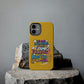 Funda para teléfono "Yo vivo en propio espacio y tiempo" - Amarillo