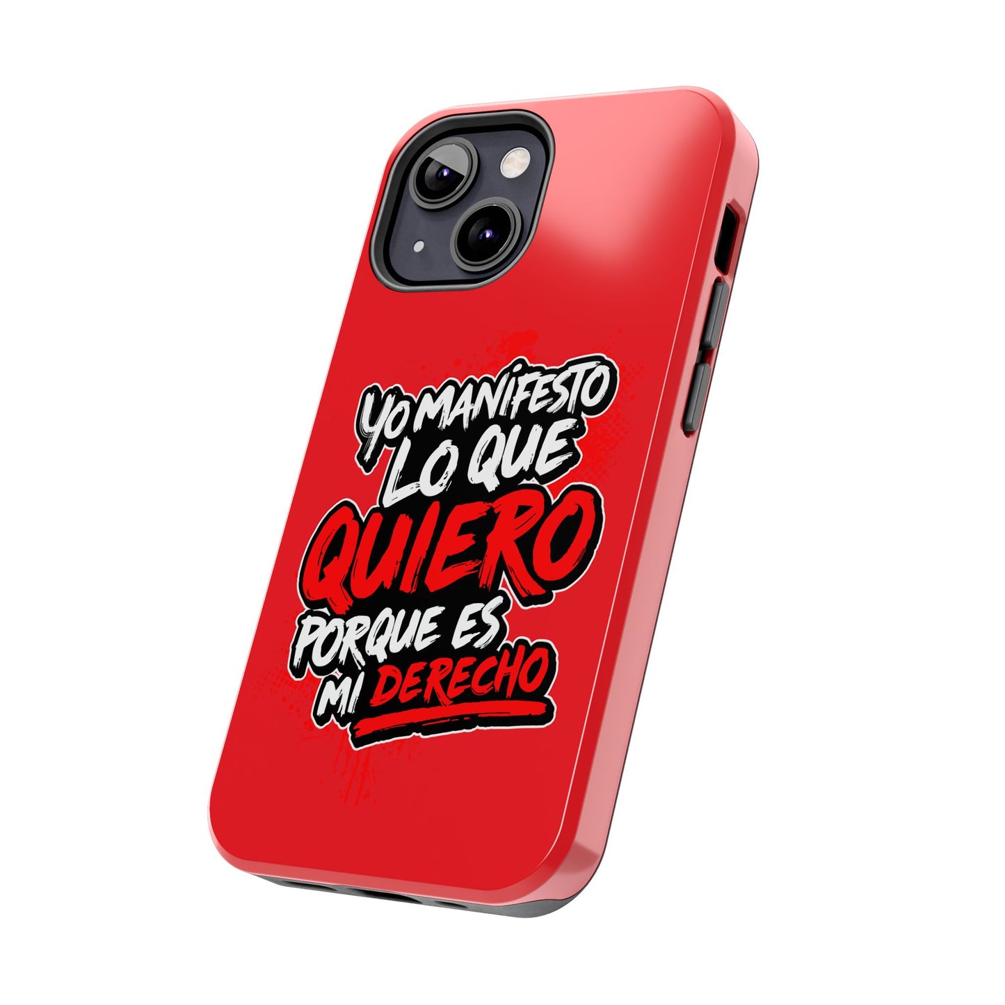 Funda para teléfono "Yo manifiesto lo que quiero" - Rojo