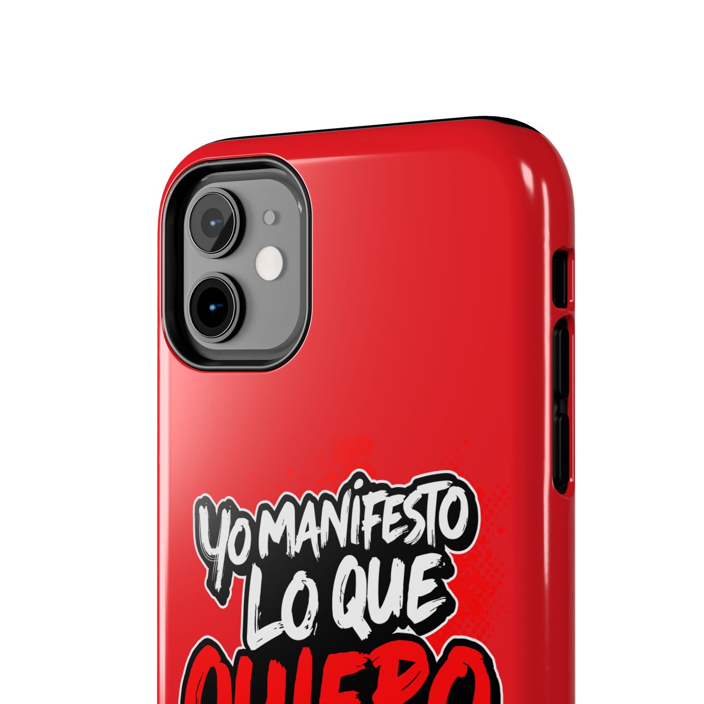 Funda para teléfono "Yo manifiesto lo que quiero" - Rojo