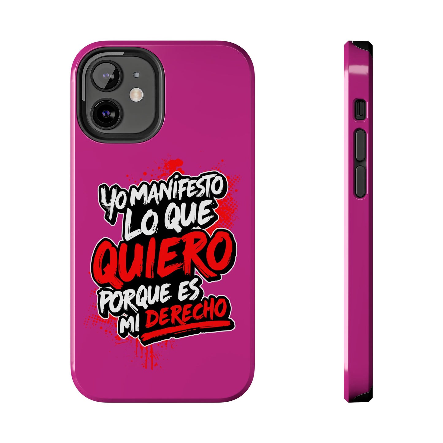 Funda para teléfono "Yo manifiesto lo que quiero" - Fucsia