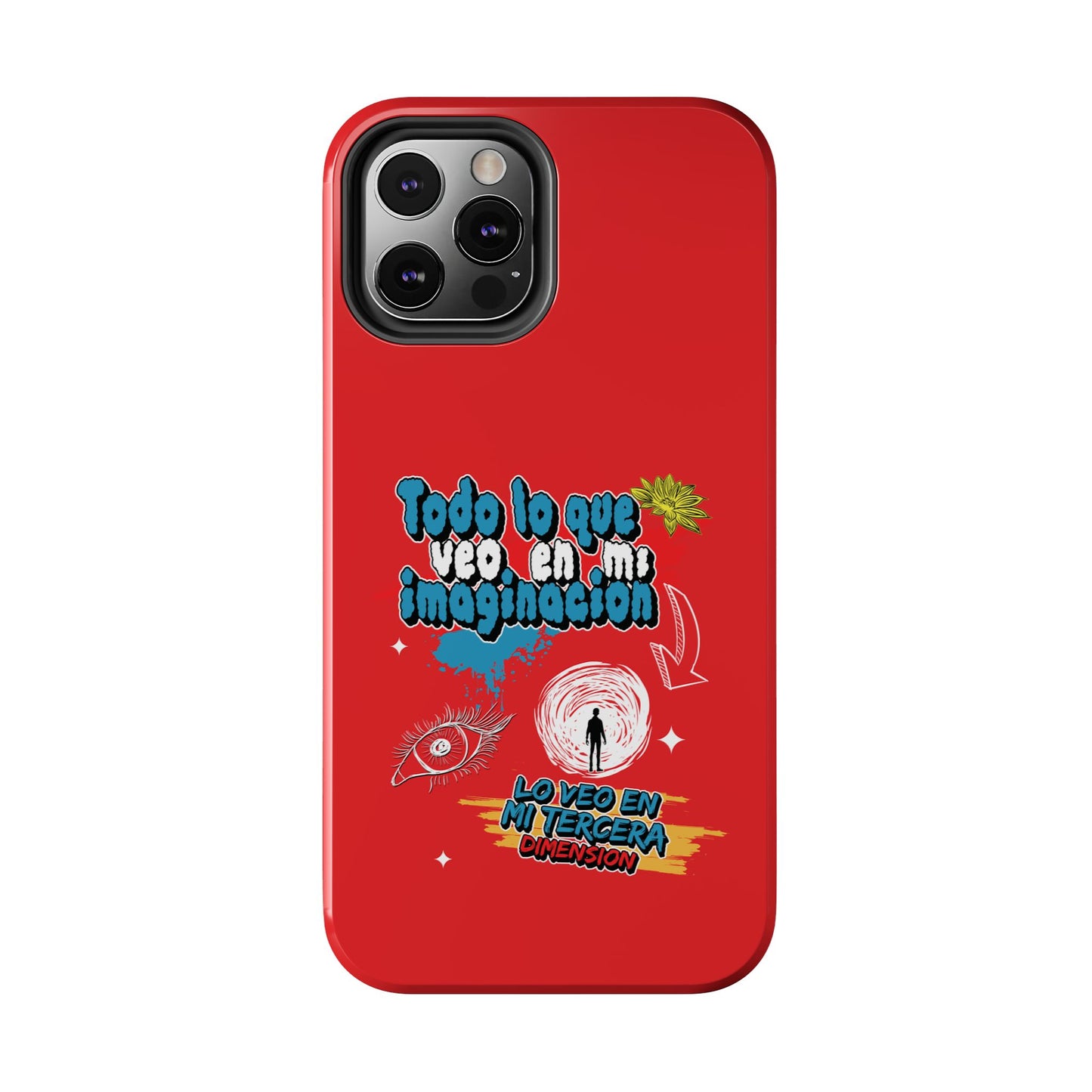 Funda para teléfono "Todo lo que veo en mi imaginación" - Rojo