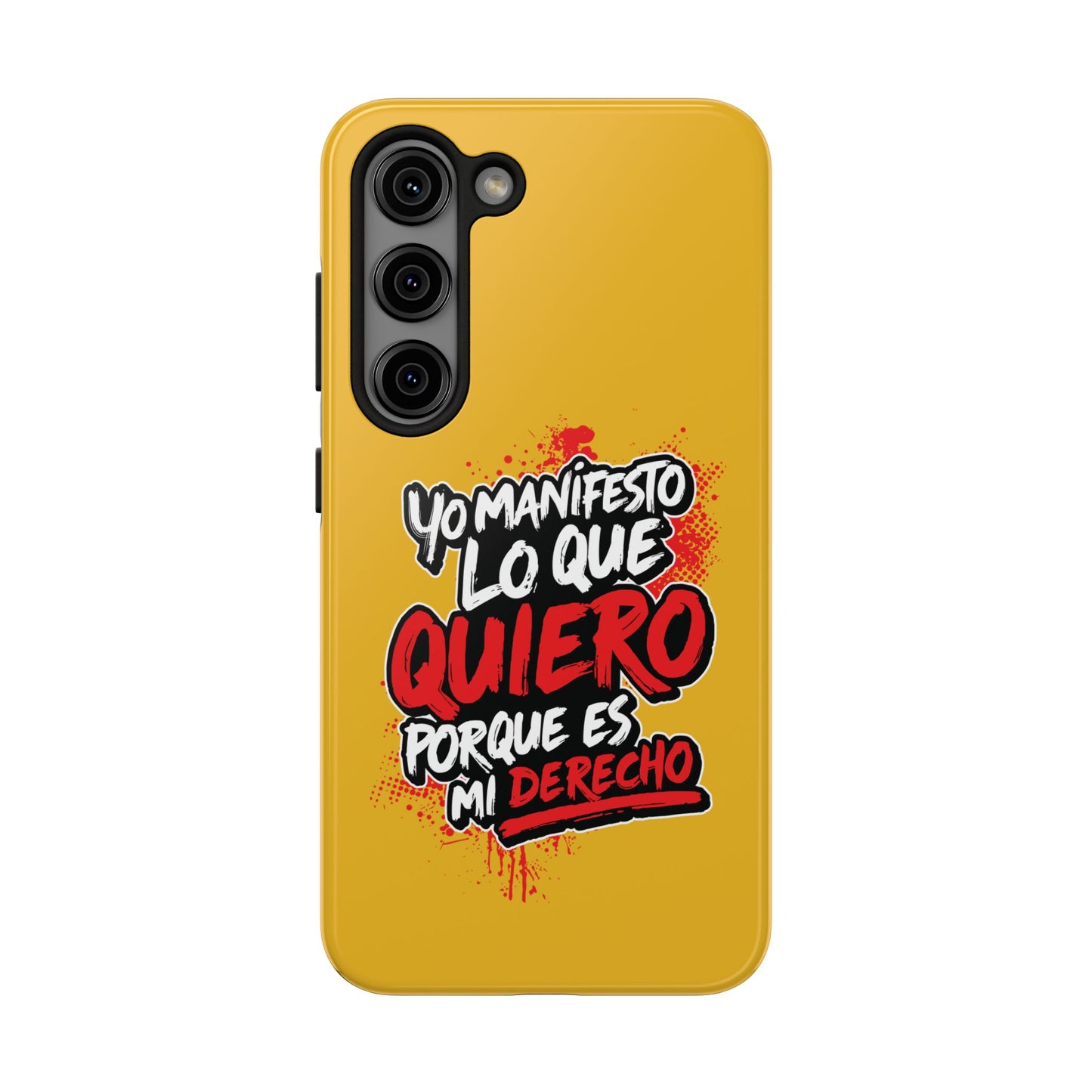 Funda para teléfono "Yo manifiesto lo que quiero" - Amarillo