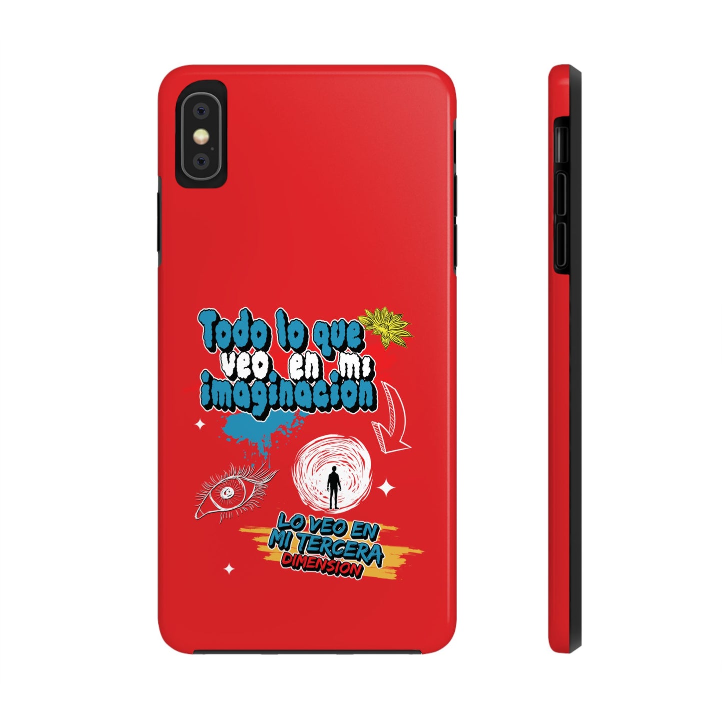 Funda para teléfono "Todo lo que veo en mi imaginación" - Rojo