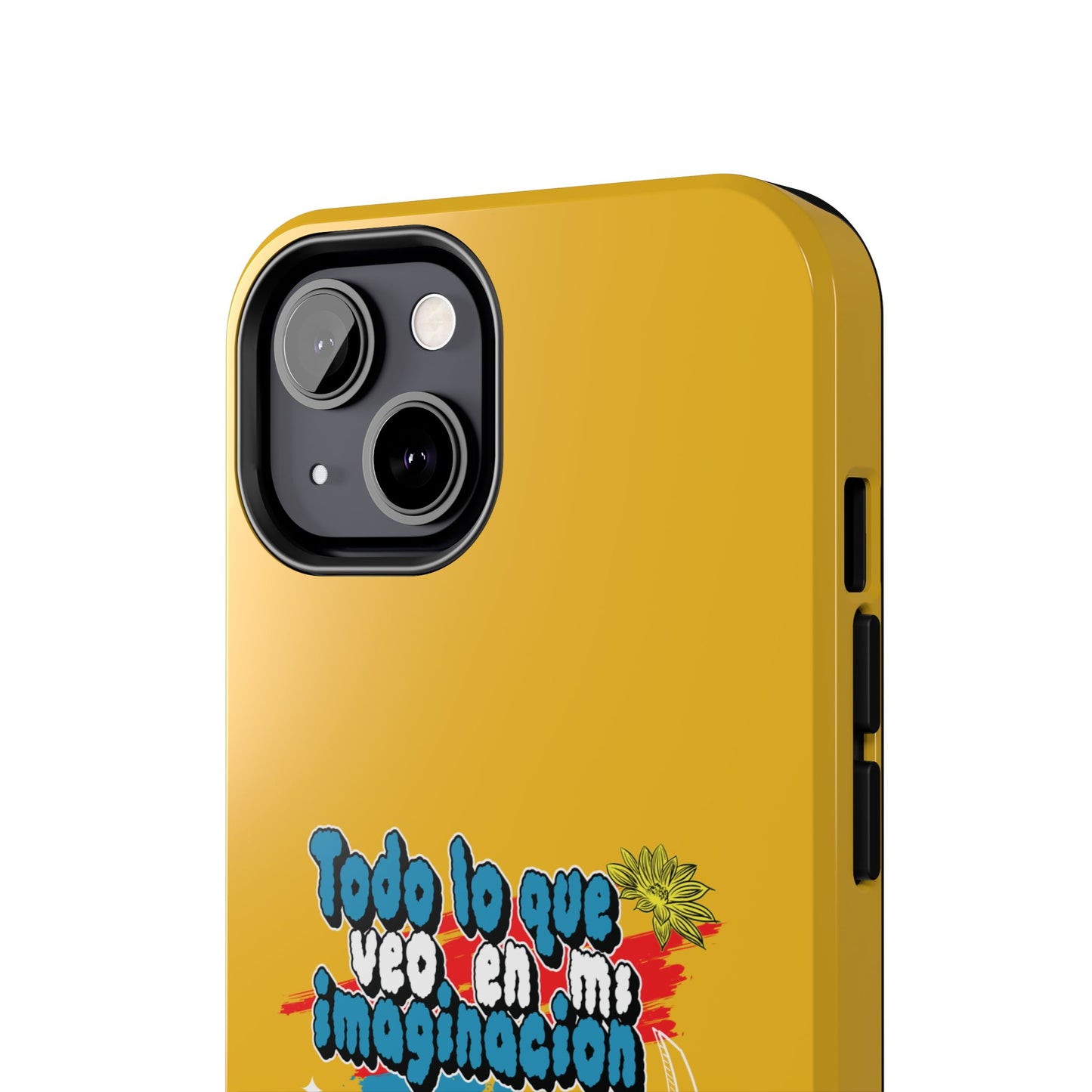 Funda para teléfono "Todo lo que veo en mi imaginación" - Amarillo