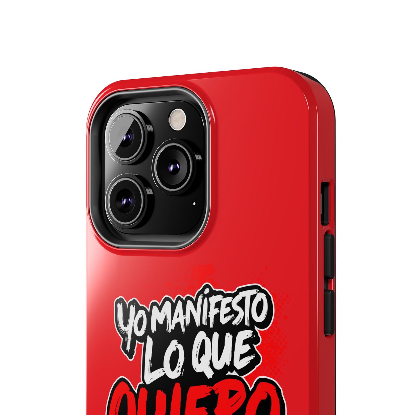 Funda para teléfono "Yo manifiesto lo que quiero" - Rojo