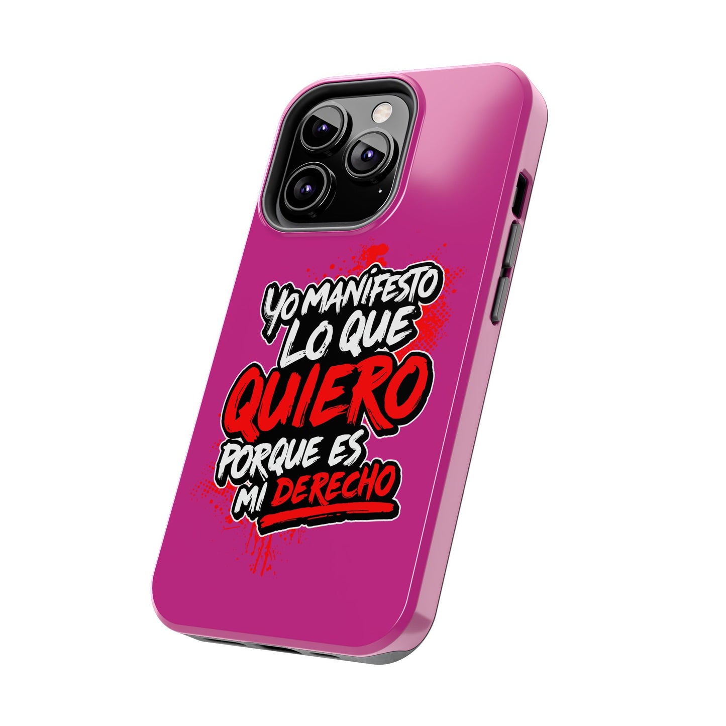 Funda para teléfono "Yo manifiesto lo que quiero" - Fucsia