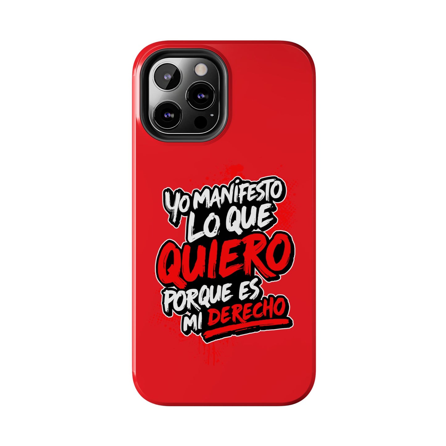 Funda para teléfono "Yo manifiesto lo que quiero" - Rojo