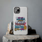 Funda para teléfono "Yo vivo en propio espacio y tiempo" - Blanco
