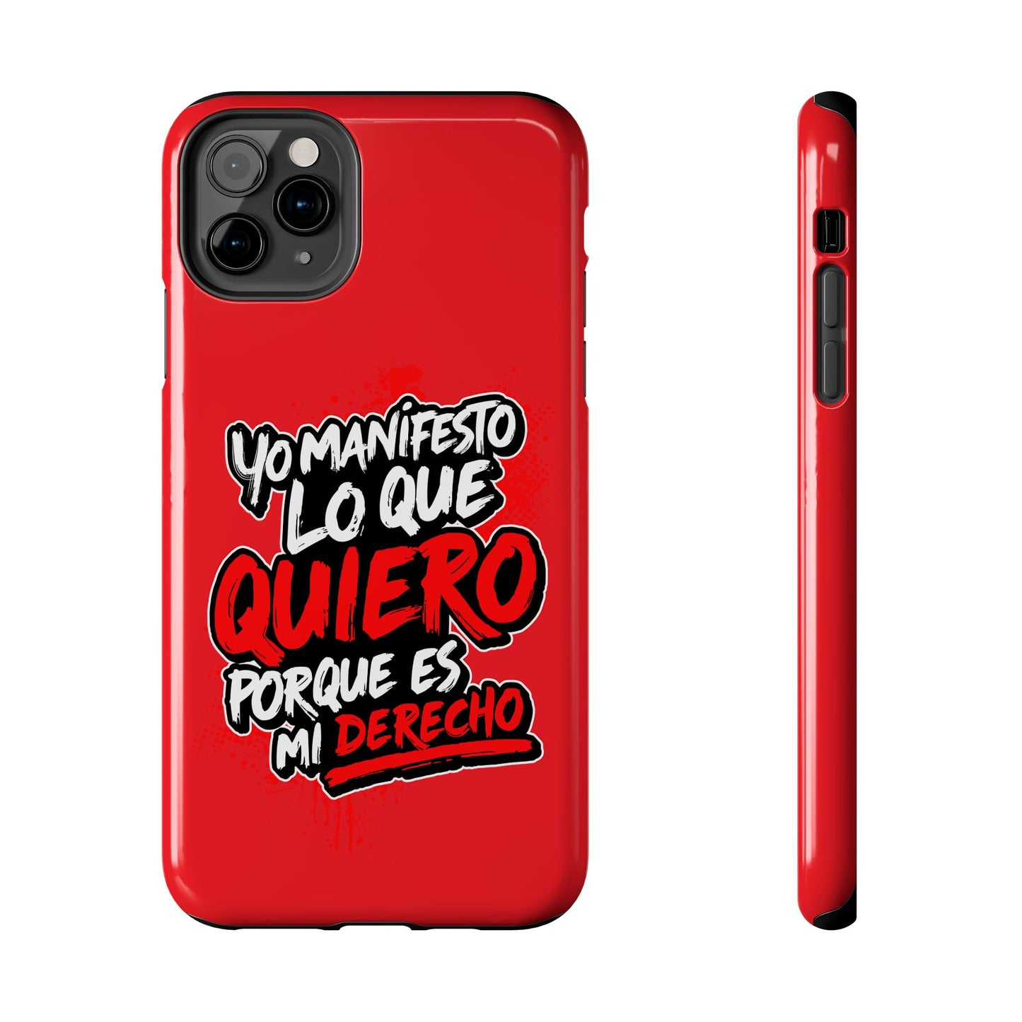 Funda para teléfono "Yo manifiesto lo que quiero" - Rojo