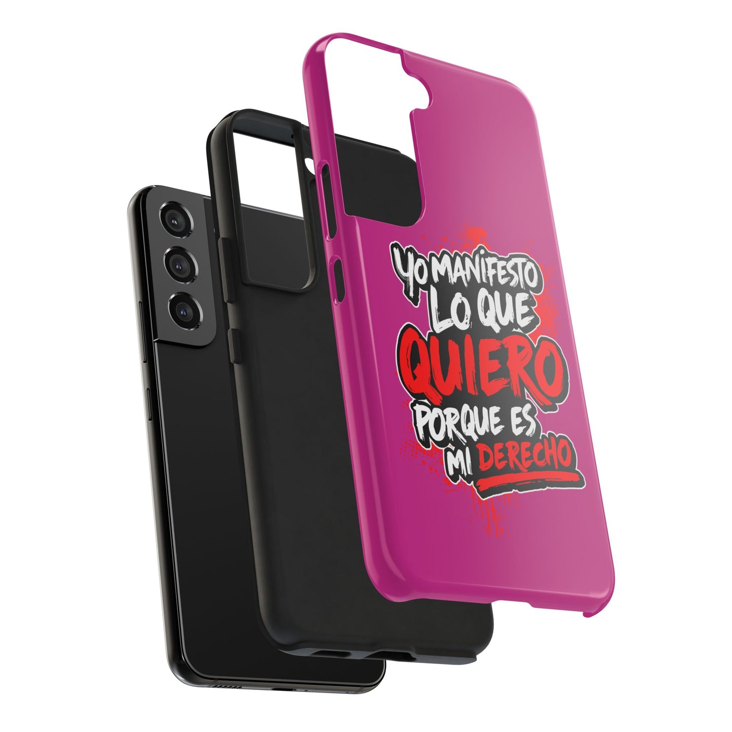 Funda para teléfono "Yo manifiesto lo que quiero" - Fucsia