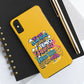 Funda para teléfono "Yo vivo en propio espacio y tiempo" - Amarillo