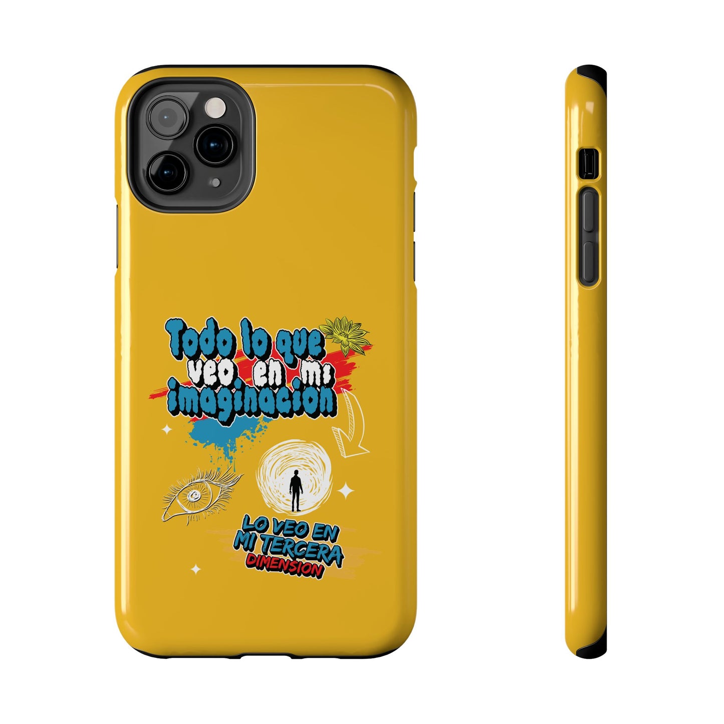 Funda para teléfono "Todo lo que veo en mi imaginación" - Amarillo