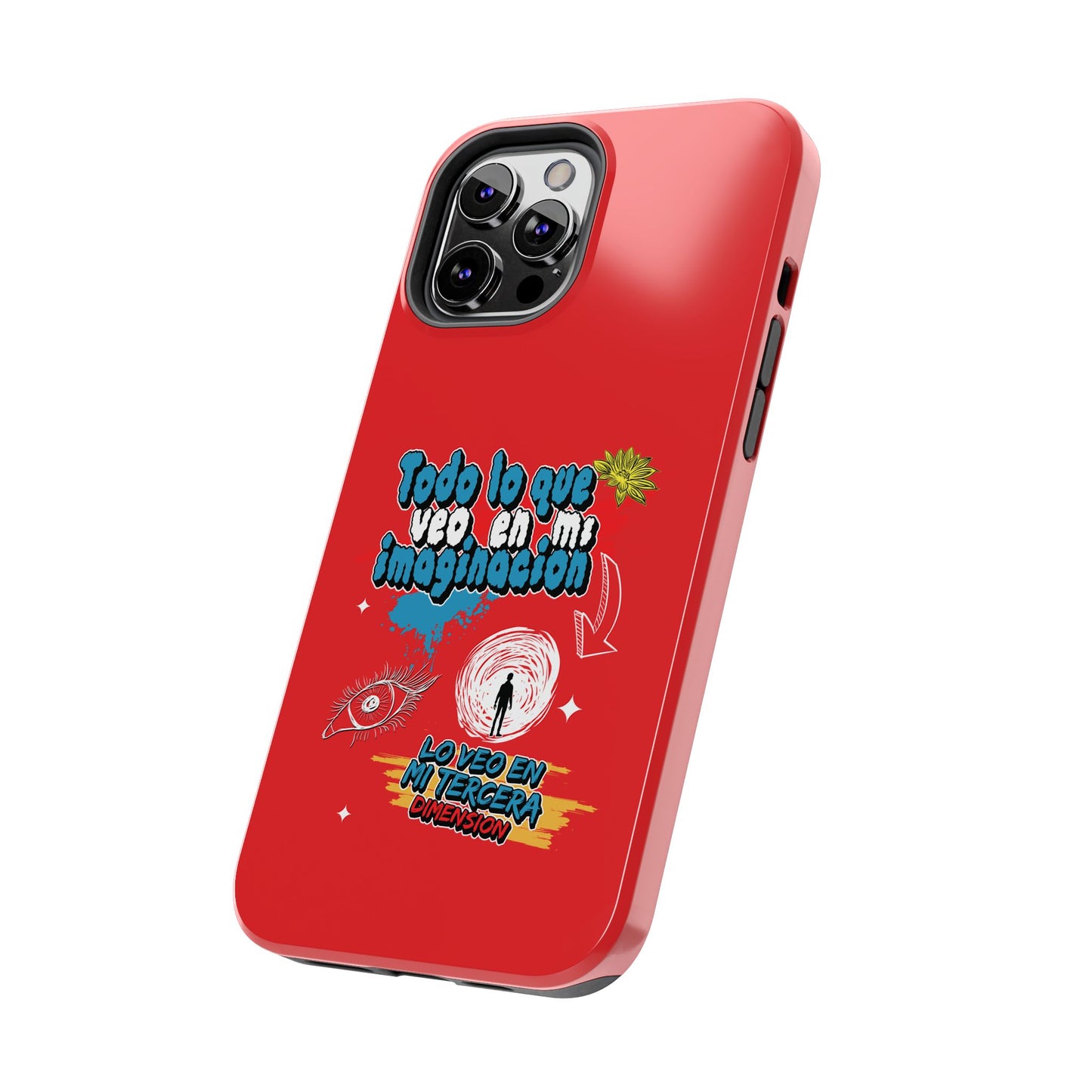 Funda para teléfono "Todo lo que veo en mi imaginación" - Rojo