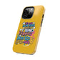 Funda para teléfono "Yo vivo en propio espacio y tiempo" - Amarillo
