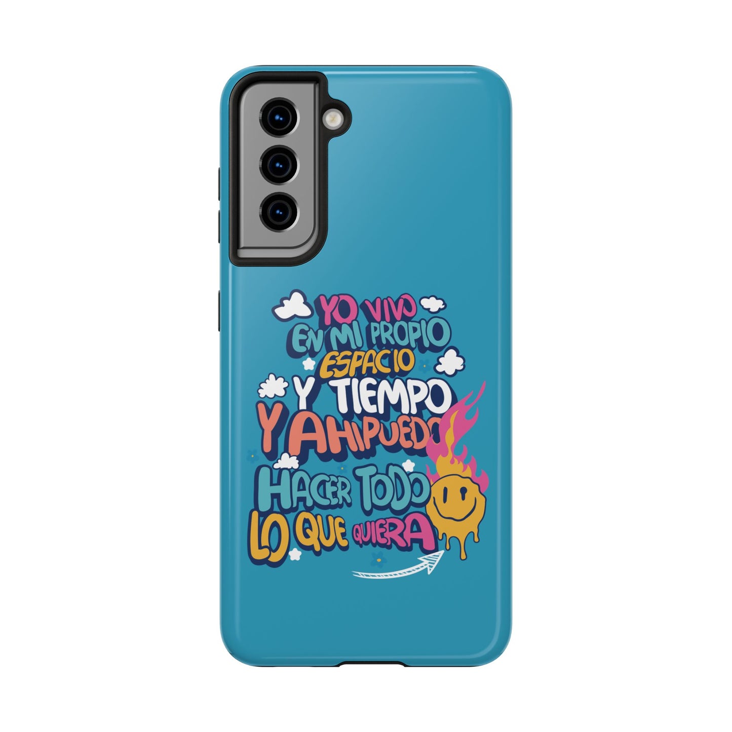 Funda para teléfono "Yo vivo en propio espacio y tiempo" - Turquesa