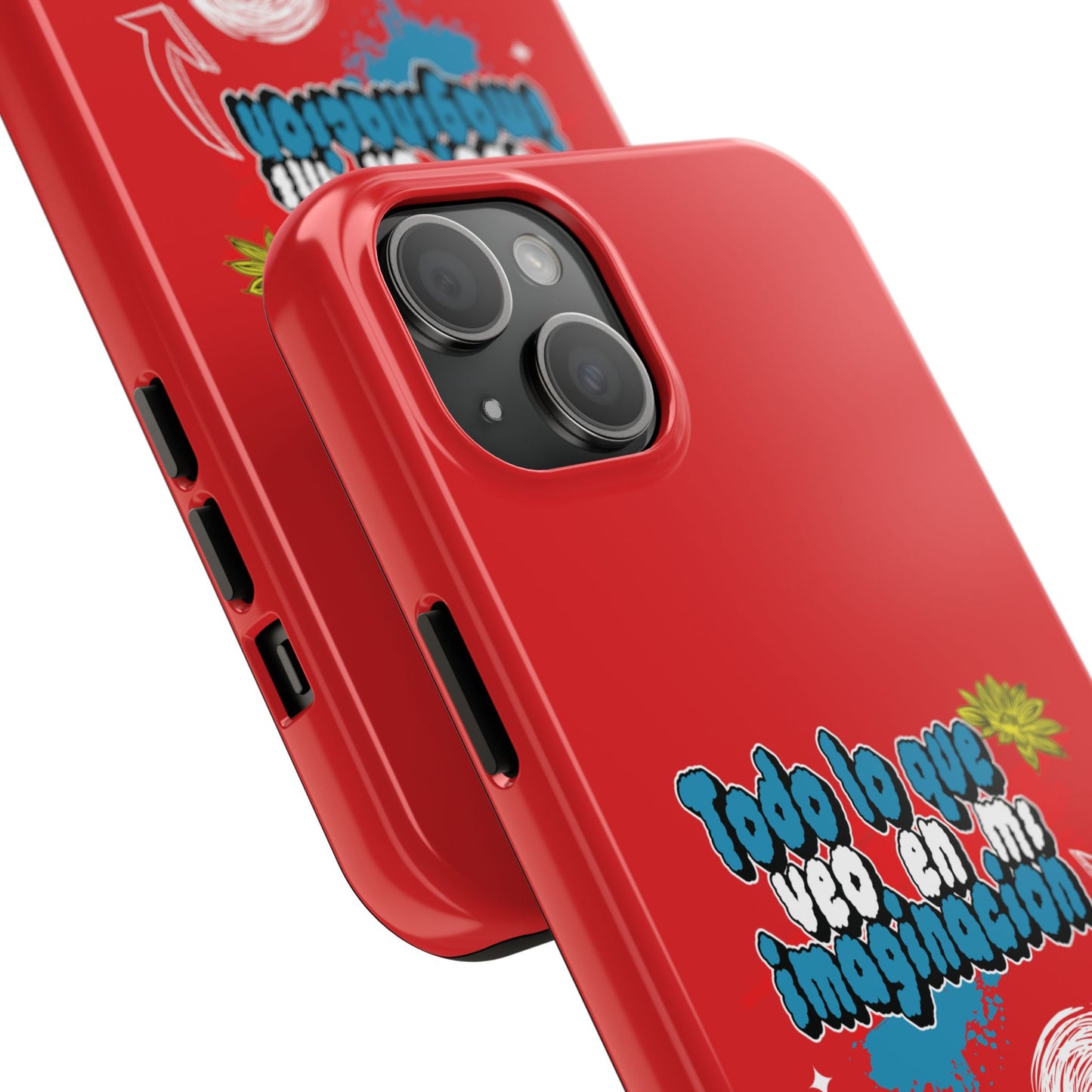 Funda para teléfono "Todo lo que veo en mi imaginación" - Rojo