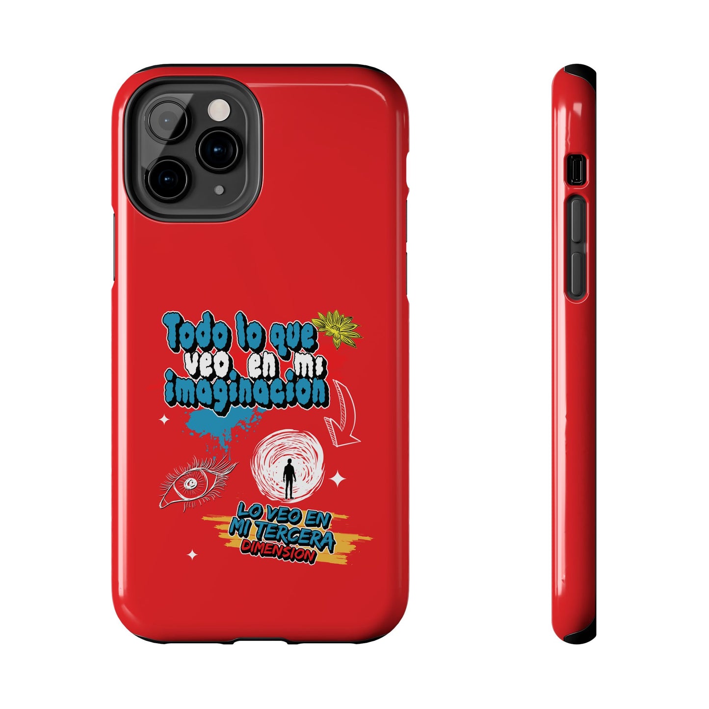 Funda para teléfono "Todo lo que veo en mi imaginación" - Rojo