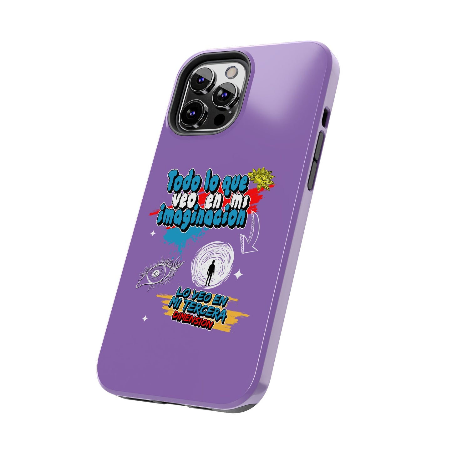 Funda para teléfono "Todo lo que veo en mi imaginación" - Lila