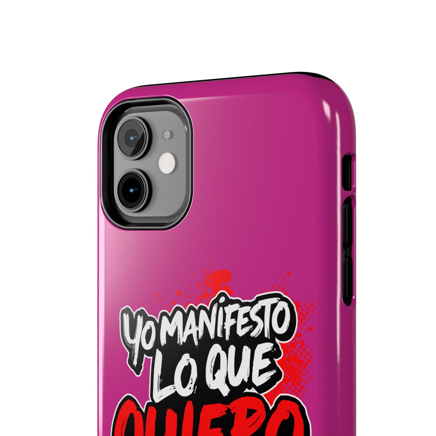 Funda para teléfono "Yo manifiesto lo que quiero" - Fucsia